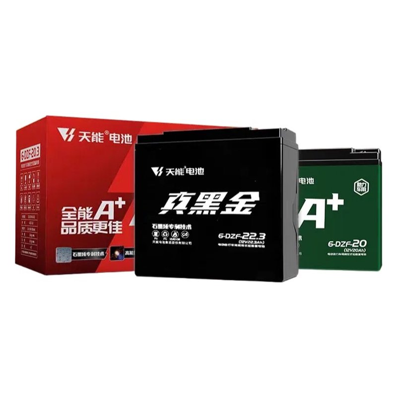 Tianneng 6-DZF-20 series batteries: 6-DZF-20.3 box, 6-DZF-22.3 and 6-DZF-20 12V lead-acid batteries